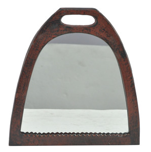 <b>Antique</b> Horse Stirrup <b>Framed</b> Mirror for Decoration Farmhouse Country Style - Product Image 1