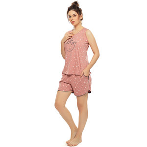 Premium Women's Summer Sleepwear Set <b>Short</b> <b>Sleeve</b> <b>Top</b> and <b>Shorts</b> Wholesale Pajama Clothing Supplier - Product Image 3