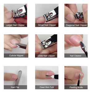 Professional Beauty <b>Manicure</b> Nail Care <b>Kit</b> for Men Women Stainless Steel Fingernail Toenail Clippers Nail File Leather Case - Product Image 5