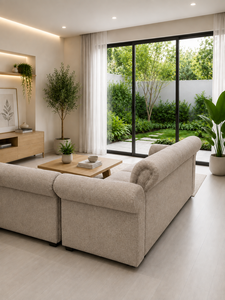 Sofá Minimalista Ecológico Origin Button, Conjunto de Sofás Modulares Cuadrados para Sala de Estar, Apartamento, Hotel, Personalizable - Product Image 6