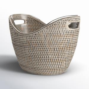 Enfriador de botellas de vino de ratán, cubo enfriador para exhibición de bebidas y tina decorativa para bebidas - Product Image 1