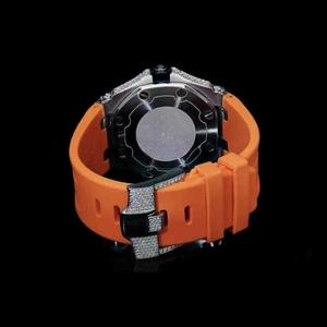 Reloj de Hombre de Alta Calidad con Diamantes Moissanite de Claridad VVS, Correa de Cuero de Lujo para Ocasiones Especiales - Product Image 3