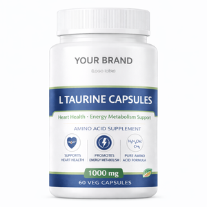 Cápsulas de L-Taurina, Salud del Corazón, Apoyo al Metabolismo Energético, Suplemento Aminoácido de Grado Clínico, Fabricante OEM - Product Image 1