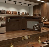 Dompet Kulit Asli Pria Wriza Premium, Elegan, Tahan Lama, Model Lipat Dua, dengan Penutup Aman, Buatan Tangan di India untuk Pria
