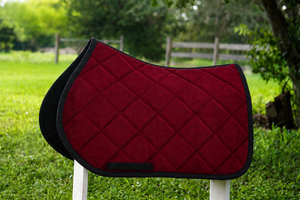 Almohadilla de Terciopelo Premium Acolchada para Silla de Montar, Transpirable, para Salto Ecuestre, con Relleno de Espuma, Correa de Sujeción, Absorción de Impactos, Suave, Roja - Product Image 5