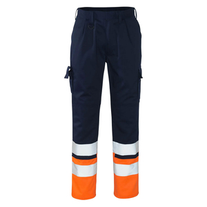 Men's High Quality 100% Cotton Reflective Safety <b>Cargo</b> <b>Work</b> <b>Pants</b> Protective Workwear Construction Workers Trouser - Product Image 4