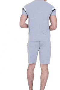 Ensemble t-shirt et short pour homme, design élégant, léger, infroissable, confortable, en coton respirant. - Product Image 5
