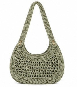 Sac à bandoulière bohème en crochet, design ajouré, sac de plage d'été, sac à main pour femme, usage quotidien, couleur beige, en coton, pour le shopping - Product Image 3