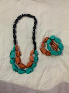 Handcrafted Custom Trendy Party Best Quality High Polished Resin <b>Beads</b> <b>Necklace</b> for Unisex From India - Product Image 2