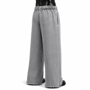Pantalon de jogging ample personnalisé pour homme, style streetwear, coupe droite large, vintage, en toile 100 % coton, décontracté, collection 2026 - Product Image 5