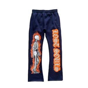 Flare Sweat <b>Pants</b> Men Fleece Cotton Track <b>Pants</b> Winter Casual Streetwear Baggy Stacked Sweat <b>Pant</b> - Product Image 1