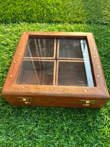Handcrafted Wooden <b>Spice</b> <b>Box</b> Organizer for Indian Masalas Herbs Salt Sugar and Everyday Kitchen Essentials - Product Image 5
