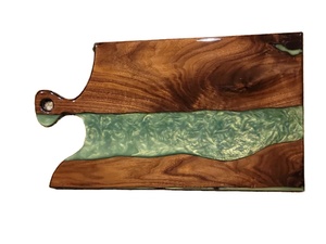 Planche à découper moderne de cuisine en bois et résine avec logo personnalisé dernière Offre Spéciale planche de service à fromage multifonctionnelle - Product Image 4