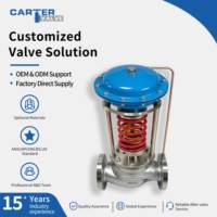 Vanne de régulation de pression auto-constituée en acier au carbone ou acier inoxydable 304/316, à bride, pour vapeur, eau, gaz, PN16 ANSI Classe 150