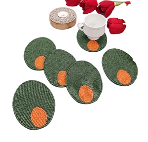 CRYSTAL CRAFT Posavasos Bordado con Cuentas de Alta Calidad, Accesorios de Cocina, Tapetes para Vasos, Posavasos con Cuentas - Product Image 1