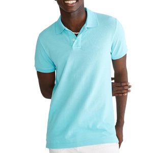 Camisetas Polo Azul Claro Personalizadas, Diseña Tu Propio Logotipo Bordado, Polo de Alta Calidad 100% Lino, Camisetas Polo de Trabajo para Hombre - Product Image 1