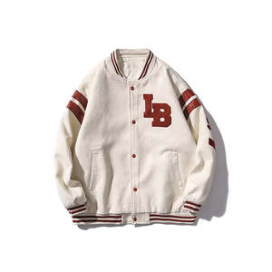 Nueva Chaqueta Varsity Personalizable para Hombre, Diseño 2026, Patrón Sólido, Tela de Algodón, Manga Larga, Chaqueta Varsity para Exteriores - Product Image 2