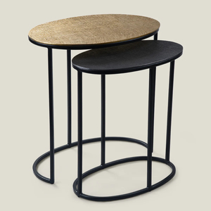 Table gigogne pour la maison et l'hôtel, en métal de qualité supérieure, avec texture fantaisie unique, finition personnalisée disponible, à un prix impressionnant. - Product Image 3