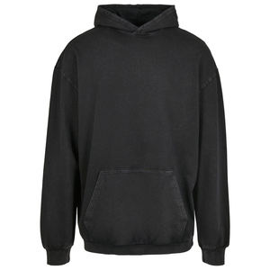 Custom Acid Wash RHINE Stone <b>Men's</b> Winter Half Zip Fleece Hoodie 2026 | Heavyweight | 100% Polyester Windproof Breathable Hooded - Product Image 4