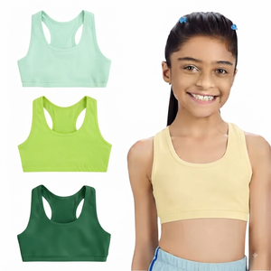 Sujetador deportivo de algodón 100% transpirable para mujer, con logo frontal, espalda abierta, tirantes dobles, soporte ligero, ideal para yoga y gimnasio. - Product Image 6