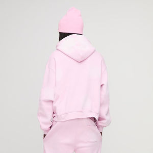 Sweat-shirts à capuche zippés sur mesure pour hommes, coupe ample, avec logo brodé et poche, 100% coton, tissu épais, vêtements d'hiver, service OEM ODM - Product Image 3