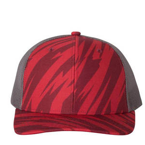 Gorra de Malla con Rayas Rojas de Alta Calidad, 6 Paneles, Ajustable, Unisex, Casual, Transpirable, para Primavera/Verano - Product Image 1
