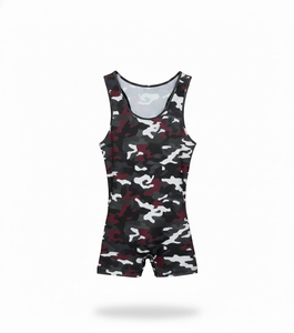 Maillots de lutte à prix abordable, faible MOQ, design camouflage MMA Powerlifting, maillot de compression unisexe adulte léger et à séchage rapide - Product Image 1