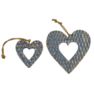 Colored Design Hanging Hearts Painted Finishing Design With Metal Home Decor Christmas Tree Decor for Hanging Design - Product Image 1