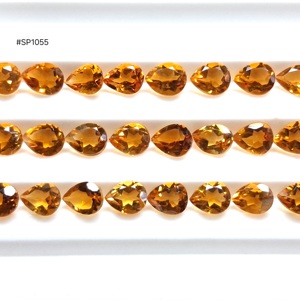 Meilleures ventes : Lot de pierres précieuses en vrac Citrine Madeira Ex2 de qualité 3A, forme poire, taille 5x4mm, total 10,97 carats, pierres orange dorées riches - Product Image 1