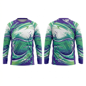 Camiseta de Pesca Unisex Personalizada por Sublimación, 100% Poliéster, Transpirable, de Secado Rápido, Antibacteriana, que Absorbe la Humedad, con Protección UV - Product Image 1