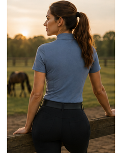 Camisetas de equitación para mujer, transpirables, de secado rápido, de algodón, profesionales, de diseño personalizado, de manga corta, para equitación - Product Image 5