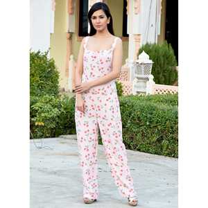 จั๊มสูทเอวสูงสีชมพูเชอร์รี่สำหรับผู้หญิง ไซส์ XS ดีไซน์ระบายอากาศได้ดี เหมาะสำหรับชีวิตประจำวัน - Product Image 2