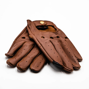 Gants de conduite en cuir de haute qualité, faits à la main, en cuir véritable, avec un design classique et vintage - Product Image 1