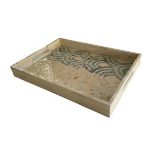 Plateau de service de luxe en nacre, fait main, incrusté de coquillages, plateau décoratif pour la maison, l'hôtel, le restaurant, pour le service et les cadeaux - Product Image 4