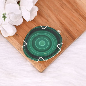 ลดราคาพิเศษ จี้เงินแท้ 925 ประดับพลอยมาลาไคต์ เครื่องประดับคุณภาพสูง จี้และชาร์ม ขายส่งและผลิตเอง - Product Image 4