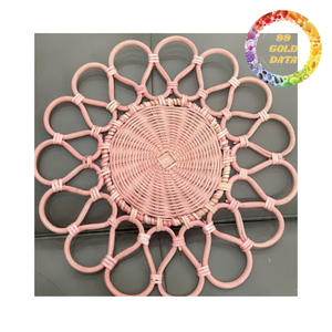 Woven natural rattan plate placemat handmade <b>table</b> <b>mat</b> for kitchen and dining room decoration - Product Image 3