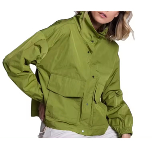 Short Women Outdoor Jacket Windbreaker Mesh Lining Quick Dry Breathable <b>Box</b> Pockets New Design OEM Services wholesale rate - Product Image 3