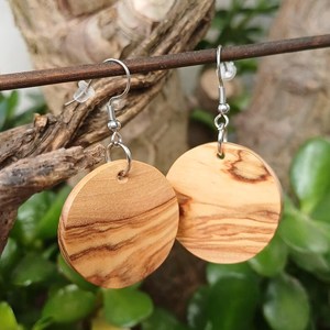 Pendientes de Madera Natural Hechos a Mano, Joyería de Moda, Ligeros, Ecológicos, Accesorios para Mujer, Color y Tamaño Personalizables - Product Image 4
