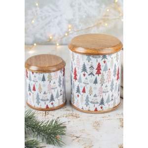 Tarro de madera esmaltada ecológico hecho a mano para almacenamiento en la cocina, hecho de madera de mango, para almacenamiento de alimentos y contenedor. - Product Image 1