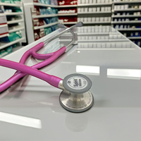 Stéthoscope cardiologique à double tête en acier inoxydable, diaphragme flottant, sans latex, certifié CE SGS, classe I, adulte/enfant