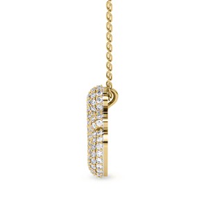 Collar con Colgante de Letra Personalizada con Diamantes Cultivados en Laboratorio, Chapado en Oro de 10k, Letra G - Product Image 2