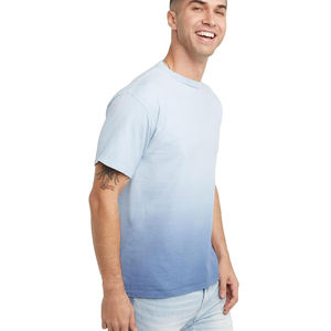 T-shirt personnalisé pour homme, teinture dégradée, imprimé dégradé, col rond décontracté, t-shirts vierges - Product Image 1