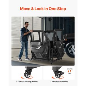 Cuscino in gomma ispessita per porta Jeep, portaoggetti mobile per 4 porte, robusto supporto per porta auto per serie J, portapacchi - Product Image 5