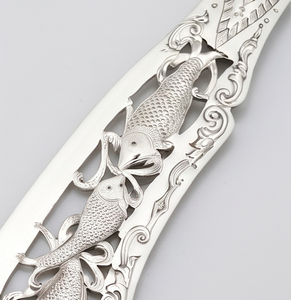 Ensemble de fourchettes et couteaux vintage en argent plaqué, design poisson, finition miroir haute brillance, compatible lave-vaisselle, couverts en métal pour la cuisine - Product Image 2