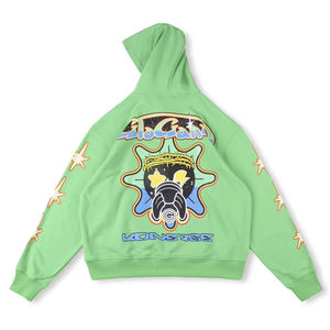 Sudadera con Capucha Oversize de Algodón 100% con Diseño en Relieve, Tejido Grueso y Duradero, Estilo Urbano Vintage, Estampado Puff - Product Image 4
