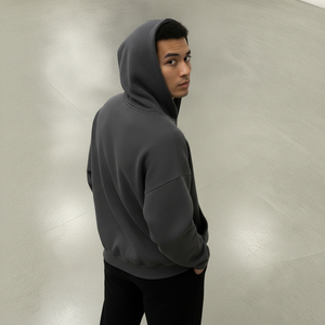 Sweat à capuche double personnalisé pour homme, décontracté, en polyester/coton épais, anti-plis, doublé, personnalisable OEM ODM, hiver - Product Image 5