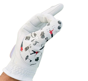 ถุงมือกอล์ฟหนัง PU สีขาว แต่งสีชมพู ระบายอากาศได้ดี สำหรับมือขวา ใช้ได้ทั้งชายและหญิง - Product Image 2