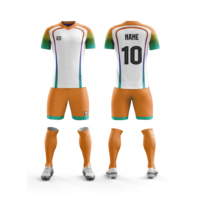 Setelan Jersey Sepak Bola Pria Pendek Ringan Anti-UV Cepat Kering Bernapas Seragam Tim Sepak Bola