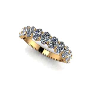 Anillo de diamante cultivado en laboratorio con corte ovalado, certificado por IGI, anillo de oro puro de 14 quilates hecho a mano. - Product Image 3