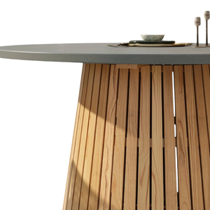 Mesa de Comedor Redonda Moderna para Exterior, Mesa de Madera para 4 Personas, Muebles para Comedor - Product Image 5